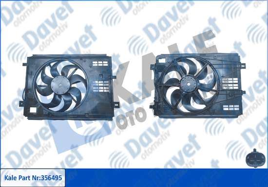 KALE 356495 Davlumbazli Fan Motoru Peugeot 308 Ii 308sw Ii 13>21 - Citroen C4 Picasso Ii C4 Grand Picasso Ii 13> 1.2vti/Thp 1.2/1.5/2.0bluehdi 1.6hdi/Thp/Gti (12v)